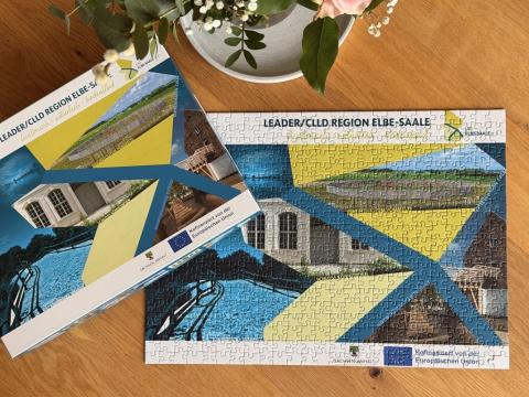 LEADER-Puzzle mit Bildern aus der Region Elbe-Saale